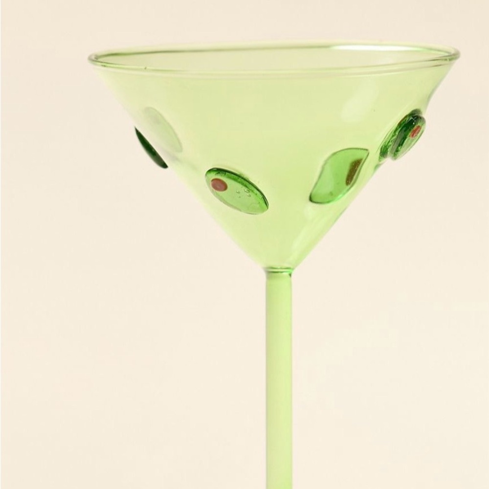 Urban Outfitters Green Martini Glass SET OF 4